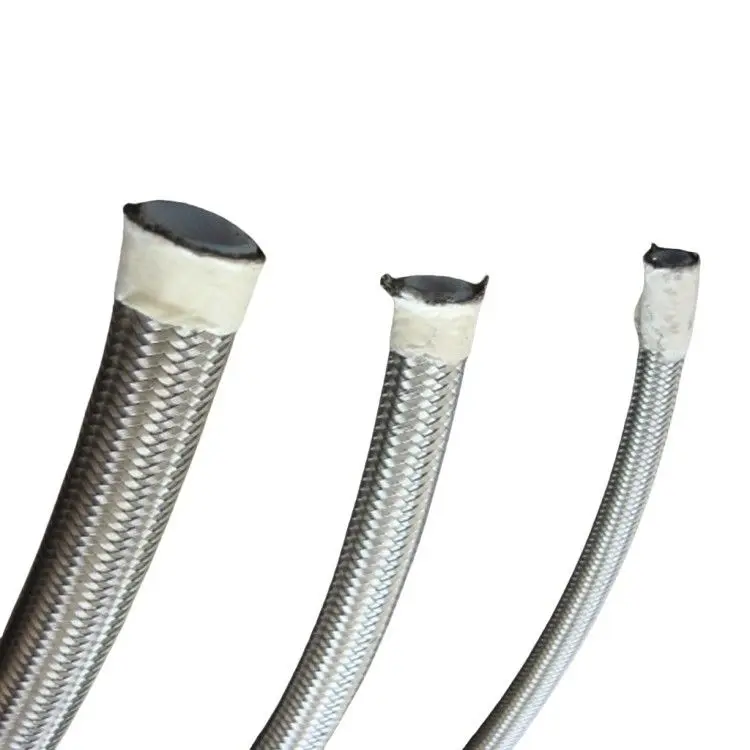                     Stainless Steel Flexible Braided Hose Tube Pipe PTFE Metal Hose For Fuel Oil Hose Line                