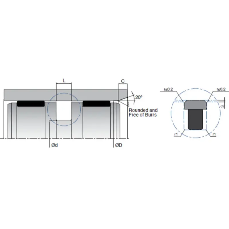                     KL41 Hydraulic Piston Seals Wear Resistant For Heavy Duty Cylinders                