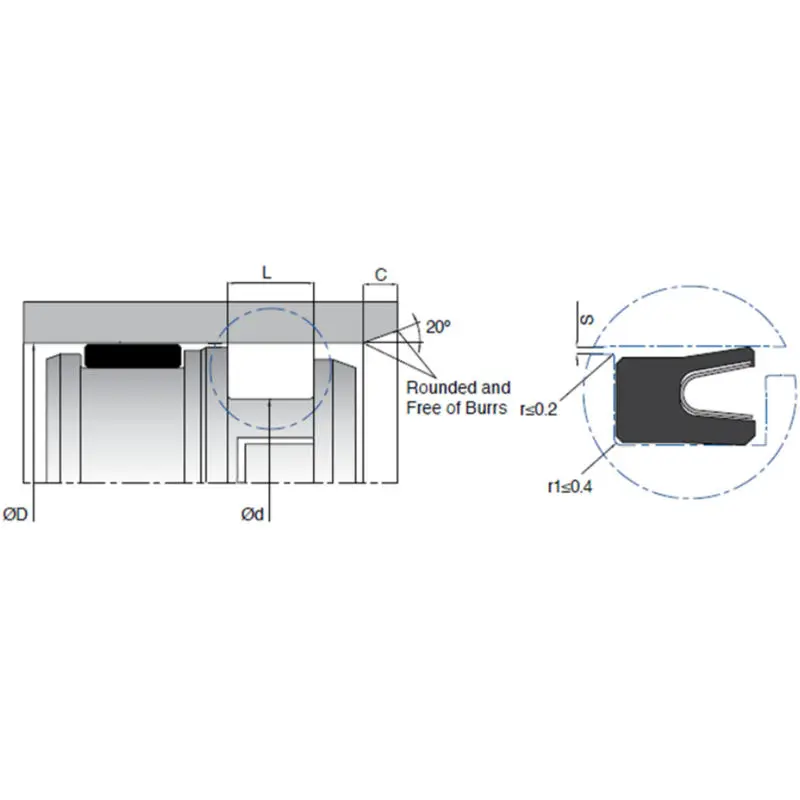                     Low friction Single Acting Piston Seal Hydraulic Seals And O Rings                