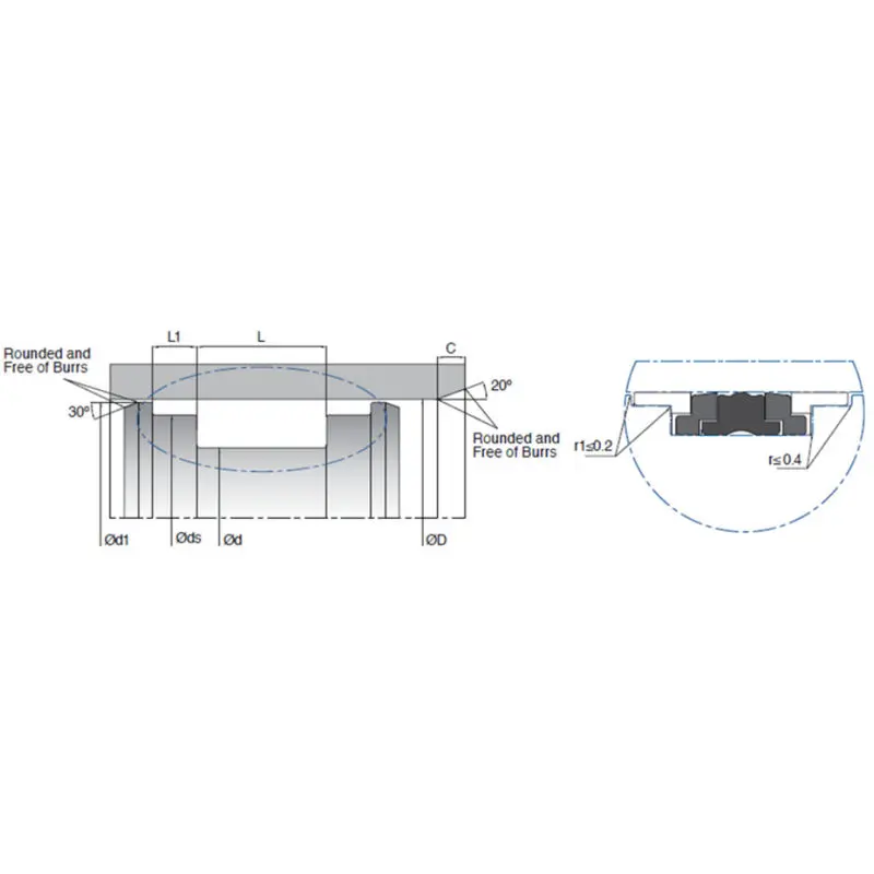                     Compact Double Acting Seal Sets Low Friction With Superior Static / Dynamic Sealing                