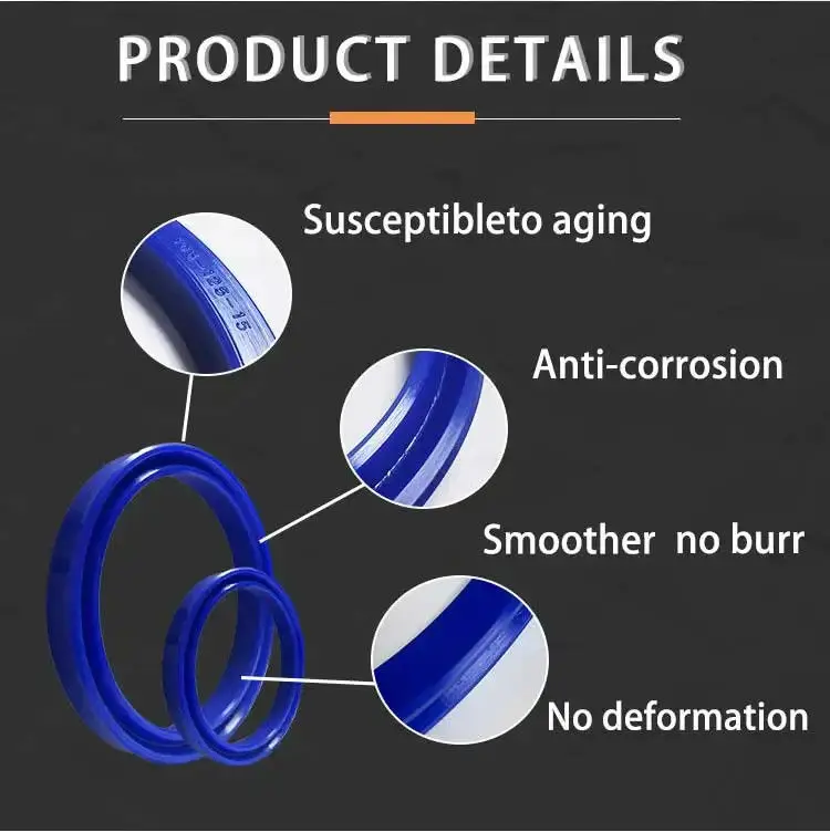                     PU Hydraulic Rod Seals Custom Compound Polyurethane Material Piston Rod Seals                