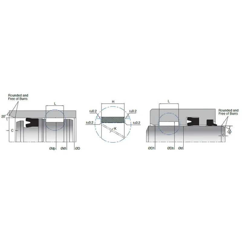                     KL61 Piston Rod Guide Ring Composite Guiding Elements                