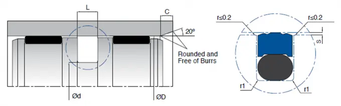 KL27 Double Acting Piston Seals PU / NBR Material For Hydraulic Cylinders 0