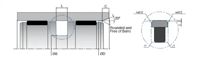 KL41 Hydraulic Piston Seals Wear Resistant For Heavy Duty Cylinders 0