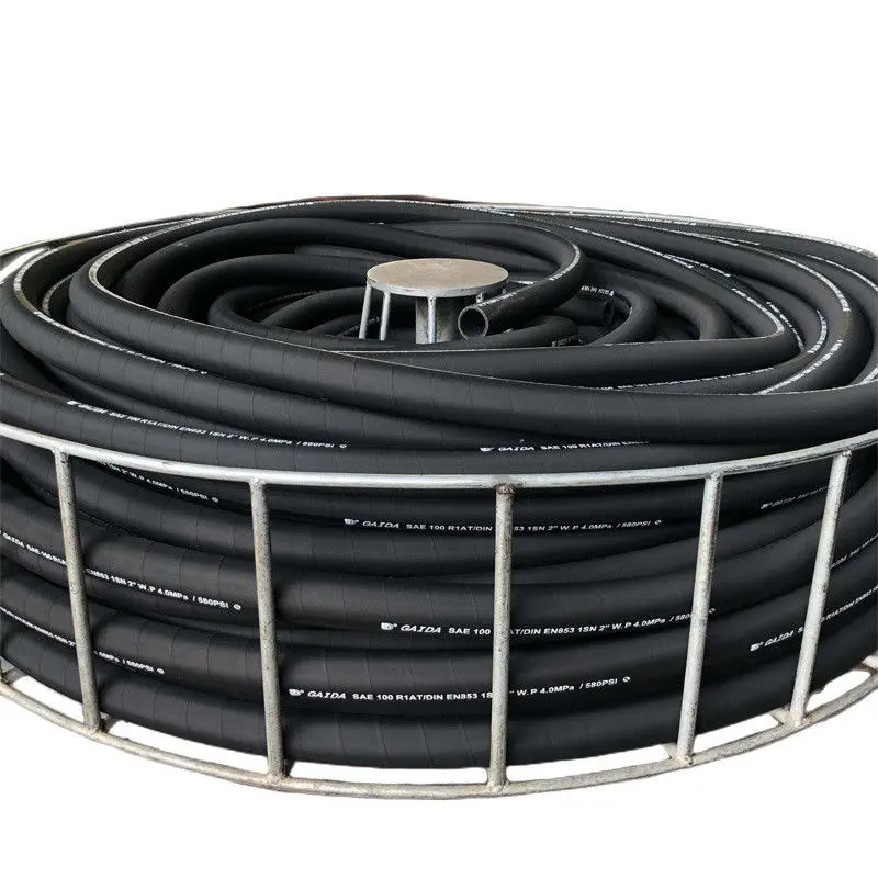                     High Pressure 3/8 1sn Braid Hydraulic Hose Pipe SAE 100r1 En853 Pressure Industrial Fuel Oil Hose Hydraulic Hose                
