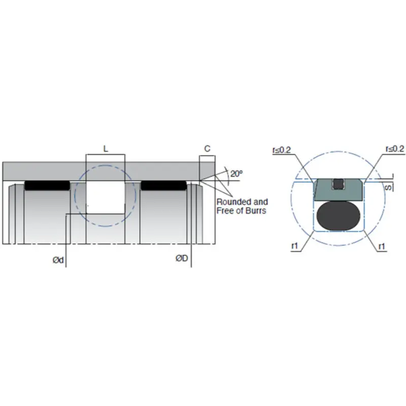                    PTFE / NBR Pneumatic Cylinder Piston Seal Manufacturer High Wear Resistance                