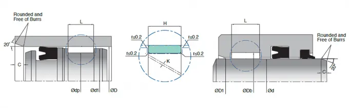 KL56 Hydraulic Cylinder Guide Ring Low Swelling Hydraulic Guiding Elements 0