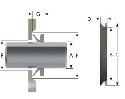 V Type NBR FKM Rubber V Ring VS VA Water Pump Seals V Seal Rotary Shaft Seal Ring