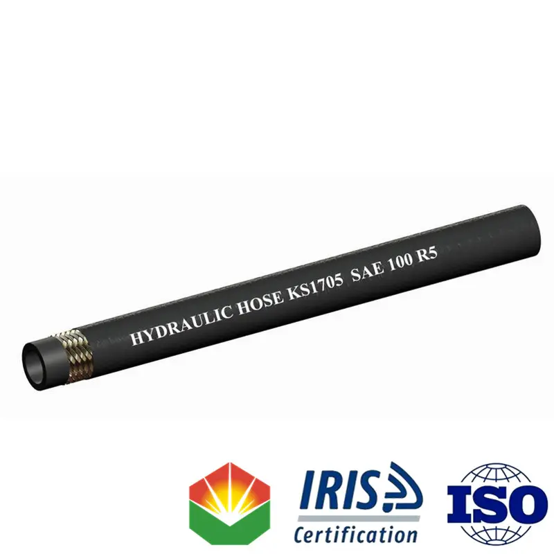 SAE 100R5 High Pressure NBR Wire Braid Hydraulic Hose ISO9001 IRIS Certified