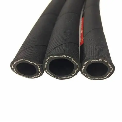                     Flexible DIN EN853 1SN Steel Wire Braided Rubber Hose for Biodegradable Hydraulic Oil                