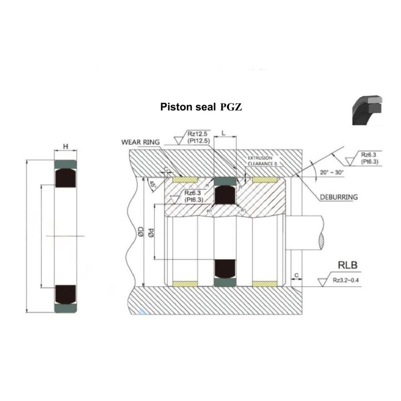                     OEM Hydraulic Cylinder Seal Kit Seal Assemblies For Heavy Machinery And Metallurgical Equipment                