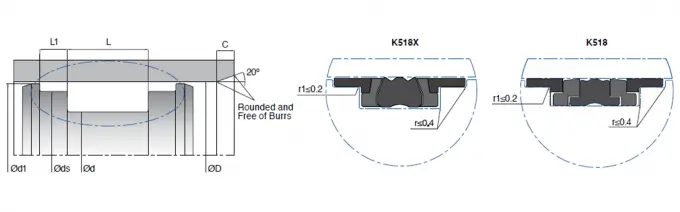 Forklift Hydraulic Piston Seals  Low Friction With NBR Profile Ring 0