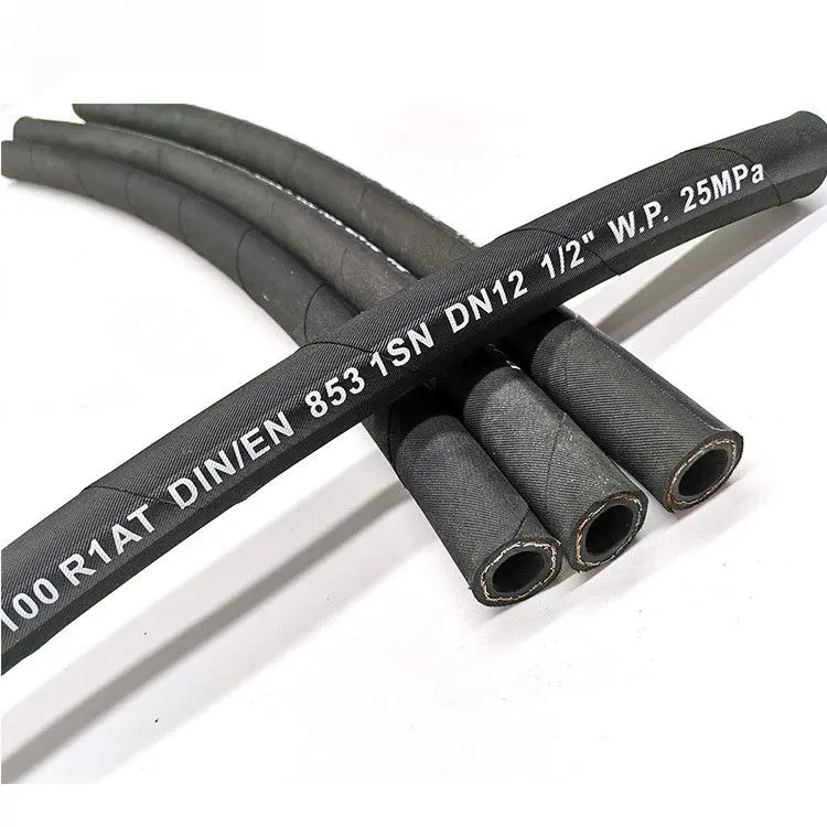                    High Pressure 3/8 1sn Braid Hydraulic Hose Pipe SAE 100r1 En853 Pressure Industrial Fuel Oil Hose Hydraulic Hose                
