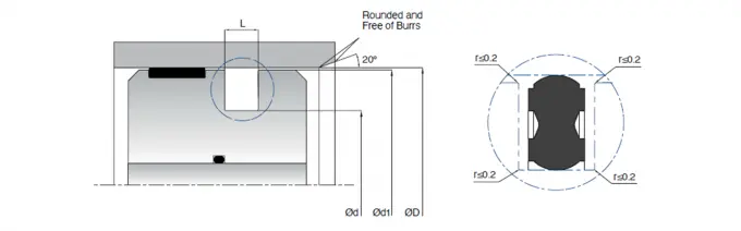NBR Pneumatic Piston Seals Double Acting For Short Stroke Pneumatic Cylinders 0