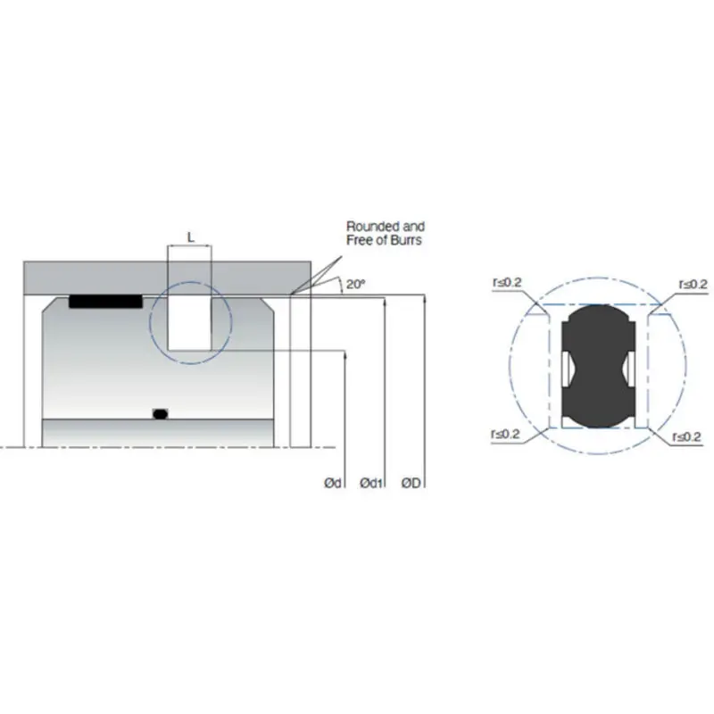                     NBR Pneumatic Piston Seals Double Acting For Short Stroke Pneumatic Cylinders                
