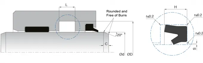 KL83 NBR Hydraulic And Pneumatic Seals For Pneumatic Cylinders 0