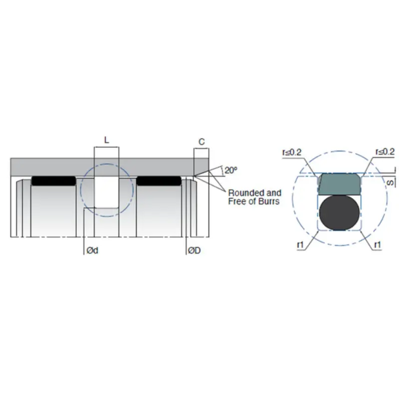                     PTFE Sealing Ring ,  Energizer Elastomer O ring With ISO Housings                