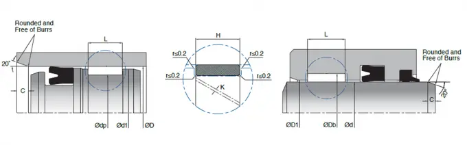 KL61 Piston Rod Guide Ring Composite Guiding Elements 0