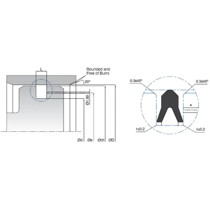                     Safe Pneumatic Piston Seals Types Low Friction  For Double Acting Cylinder                