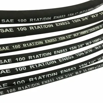                     Flexible DIN EN853 1SN Steel Wire Braided Rubber Hose for Biodegradable Hydraulic Oil                